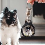 Llavero de piel personalizado con foto de mascota y mensaje Regalo de condolencia para los amantes de las mascotas