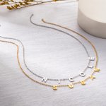 Personalized Minimalistic 1-8 Letter Name Necklace Birthday Valentine's Day Gift for Women