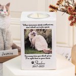 Personalisierte Pet Foto hölzerne Kerze Halter Memorial Geschenk für Tierliebhaber