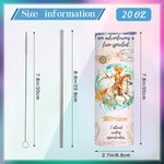 Personlig Zodiac 20oz Skinny Name Tumbler Constellation Affirmation Kaffekopp med sugrör Födelsedag Jubileum Astrologi Present till familj vän