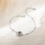 Personalizada perro pata de proyección de fotos pulsera 100 Lenguas joyería de plata esterlina Aniversario Navidad Memorial regalo para el dueño del p
