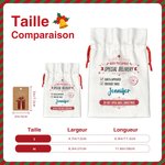 Sac à Cordon en Toile avec Carte de Vœux Cadeau de Noël pour les Enfants