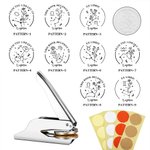 Personalized Zodiac Sign and Birth Flower Theme Book Embosser Stamp with Name Christmas Birthday Gift for Writer Librarian Book Lover