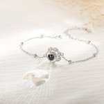 Personalizada perro pata de proyección de fotos pulsera 100 Lenguas joyería de plata esterlina Aniversario Navidad Memorial regalo para el dueño del p