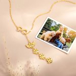 Pendentif Patte de Chien Personnalisé avec 1-12 Initiales Gravées Cadeau Commémoratif pour Amoureux de Chien