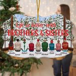 Ornamento in ceramica personalizzato con i nomi dei fratelli e delle sorelle Regalo di Natale per la famiglia