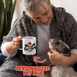 Taza de cerámica personalizada Meowy Christmas Pet with Santa Hat Color Inside Christmas Holiday Gift for Cat Dog Pet Lovers