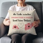 Personalisierter Die Liebe zwischen FAMILIEN kennt keine Distanz Zwei Bundesland Landkarten Kissenbezug Fernbeziehung Umzug Weihnachten Geschenk