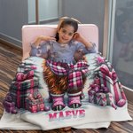 Coperta personalizzata in pile morbido Highland Cow con nome Regalo di Natale e Capodanno per i bambini