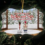 Personalisierte Side by Side oder Miles Apart Keramik Ornament mit Namen Weihnachtsgeschenk für Familie Brüder Schwestern