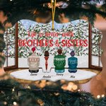 Ornamento in ceramica personalizzato con i nomi dei fratelli e delle sorelle Regalo di Natale per la famiglia