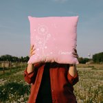 Personifierad Födelseblomma Konstellation Kuddöverdrag Heminredning med namn Födelsedag Julklapp för kvinnor Flickor