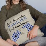 Personalisierter Die Liebe zwischen FAMILIEN kennt keine Distanz Zwei Bundesland Landkarten Kissenbezug Fernbeziehung Umzug Weihnachten Geschenk