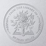 Personalised Floral Book Embosser Popular Flower Book Envelope Stamp Ex Libris Birthday Anniversary Gift for Reading Flower Enthusiast