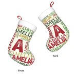 Gepersonaliseerde woordwolk kerstkous met initiaal en herhalende naam Fireplace Decor Kerstcadeau voor familie Kid