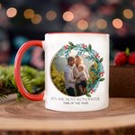 Tasse en céramique avec photo et texte 11oz/15oz Tasse à café Anniversaire Saint-Valentin Cadeau pour Couple Famille