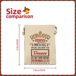 Personalisierte robuste Luxus Weihnachten Sack Drawstring Geschenk Tasche mit Namen Weihnachtsgeschenk für Kinder Familie