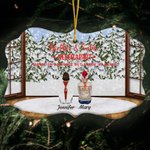 Personalized Brothers and Sisters Never Apart Ceramic Ornament with Names Gift for Family Brothers Sisters