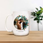 Tasse en céramique avec photo et texte 11oz/15oz Tasse à café Anniversaire Saint-Valentin Cadeau pour Couple Famille