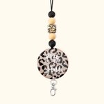 Personalized Glitter Animal Leopard Print Lanyard with Beads and Name Appreciation Back to School Gift for Teachers Nurse