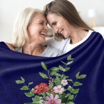 Coperta personalizzata di bouquet di fiori di nascita con nome Decorazione per la casa Compleanno Regalo per la festa della mamma per la famiglia amic