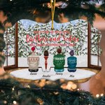 Personalisierte Side by Side oder Miles Apart Keramik Ornament mit Namen Weihnachtsgeschenk für Familie Brüder Schwestern