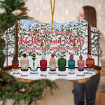 Personalisierte Side by Side oder Miles Apart Keramik Ornament mit Namen Weihnachtsgeschenk für Familie Brüder Schwestern