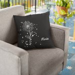 Personifierad Födelseblomma Konstellation Kuddöverdrag Heminredning med namn Födelsedag Julklapp för kvinnor Flickor