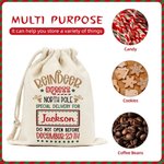 Personalisierte robuste Luxus Weihnachten Sack Drawstring Geschenk Tasche mit Namen Weihnachtsgeschenk für Kinder Familie