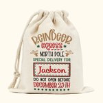 Personalisierte robuste Luxus Weihnachten Sack Drawstring Geschenk Tasche mit Namen Weihnachtsgeschenk für Kinder Familie