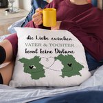 Personalisierter Die Liebe zwischen FAMILIEN kennt keine Distanz Zwei Bundesland Landkarten Kissenbezug Fernbeziehung Umzug Weihnachten Geschenk