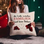 Personalisierter Die Liebe zwischen FAMILIEN kennt keine Distanz Zwei Bundesland Landkarten Kissenbezug Fernbeziehung Umzug Weihnachten Geschenk