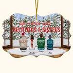 Ornamento in ceramica personalizzato con i nomi dei fratelli e delle sorelle Regalo di Natale per la famiglia