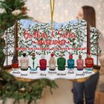 Personalized Brothers and Sisters Never Apart Ceramic Ornament with Names Gift for Family Brothers Sisters