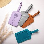 Gepersonaliseerde Geboorte Flower Lederen Paspoort Cover Bagagelabel Set met Naam Travel Essential Verjaardagscadeau voor vrouwen