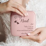 Personalised You Are All I Need Leather Jewellery Box Travel Case Valentine's Day Anniversary Gift for Her