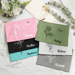 Gepersonaliseerde 12 sterrenbeeld geboorte bloem make-up tasje verjaardag kerst bruiloft cadeau voor moeder vrienden zussen