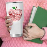 Personalised Apple Pattern 30oz Tumbler with Name and Text Teachers' Day Gift for Teacher