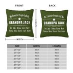 Funda de cojín personalizada My Favorite People Call Me Grandpa (Mi gente favorita me llama abuelo) Cumpleaños Día del Padre Regalo para papá Abuelo