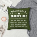 Funda de cojín personalizada My Favorite People Call Me Grandpa (Mi gente favorita me llama abuelo) Cumpleaños Día del Padre Regalo para papá Abuelo
