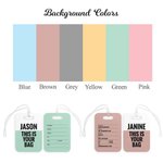 Personlig rolig färgglad resväska med namn och adress födelsedag julklapp för reseälskare