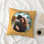 Taie d'oreiller personnalisée avec photo et texte Décoration d'intérieur Anniversaire Saint-Valentin Cadeau pour couple Famille