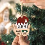 Personalized Daily Elf Report Christmas Ornament with Name Toggle to Naught or Nice Christmas Gift for Kids