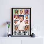 Personalisierte Ära Tour Leinwand Poster Foto Collage dekorative Malerei Retro Wandkunst Geburtstag Jahrestag Geschenk für Familie Bestie Fashionista