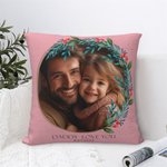 Taie d'oreiller personnalisée avec photo et texte Décoration d'intérieur Anniversaire Saint-Valentin Cadeau pour couple Famille