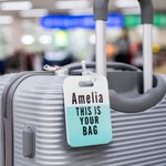 Personlig rolig färgglad resväska med namn och adress födelsedag julklapp för reseälskare