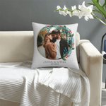 Taie d'oreiller personnalisée avec photo et texte Décoration d'intérieur Anniversaire Saint-Valentin Cadeau pour couple Famille