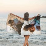 Serviette de Plage Personnalisée avec Collage de 1 à 6 Photos Accessoire Séchage Rapide Cadeau d'Anniversaire pour Ami Famille