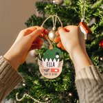 Personalized Daily Elf Report Christmas Ornament with Name Toggle to Naught or Nice Christmas Gift for Kids