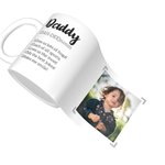 Personalisierte Definition von Papa Großvater Foto Keramikbecher Kaffeetasse Vatertag Geschenk für Eltern Großeltern Familie